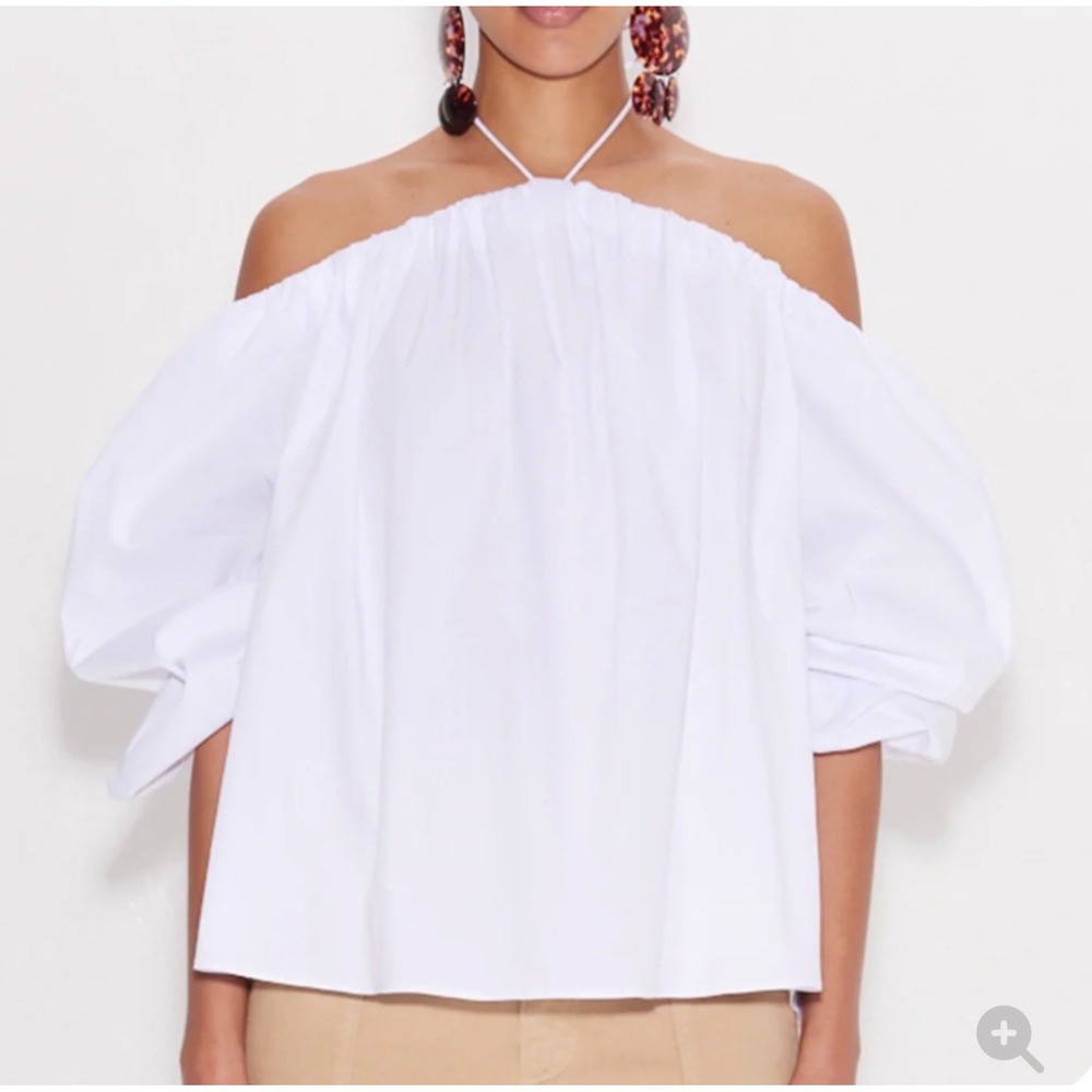 SIMON MILLER OLEANDER POPLIN TOP MACADAMIA Size XS